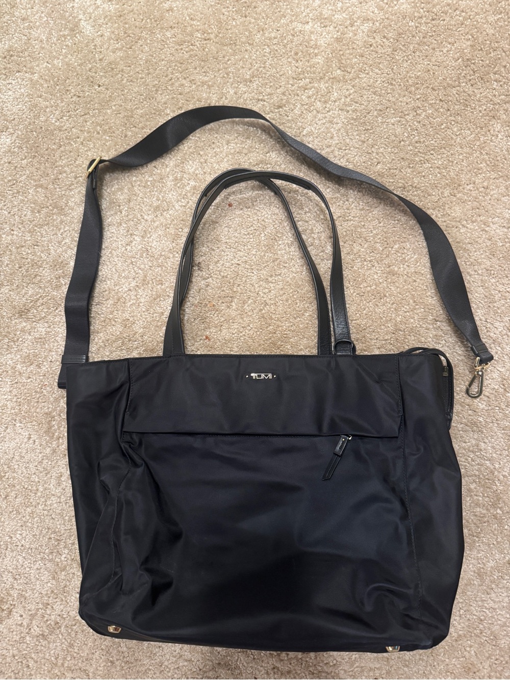 Tumi Black Nylon Tote with Convertible Shoulder Strap